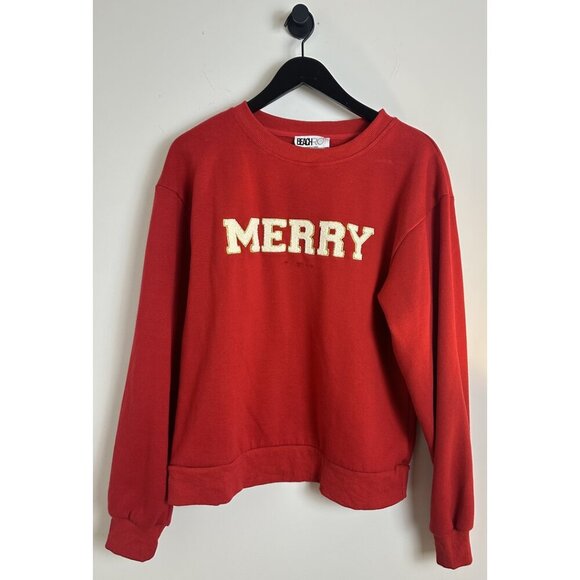 BEACH RIOT Anthropologie Dawn Sweatshirt in Merry Red Size Large - Picture 3 of 9
